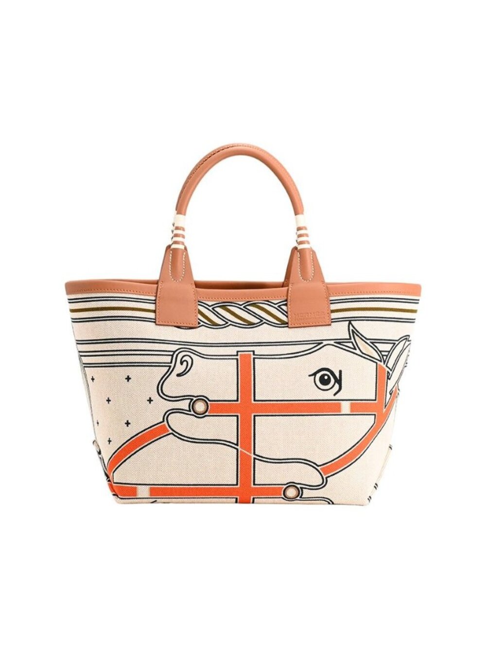 Hermes Tote Bag Steeple Cream